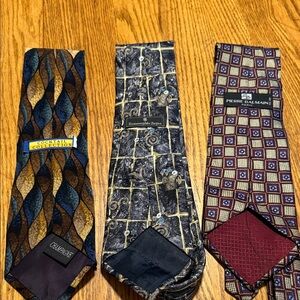 Ermenegildo Zegna Black and Gold Artistic Tie